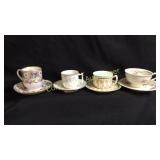 (4) misc demitasse cups and saucers. (1)