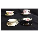 Misc demitasse cups and saucers. (1) Nippon hand