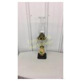 Glass Painted Flower Oil Lamp