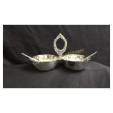 Community Silver condiment with (2) spoons