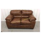 NEW SIMMONS DOUBLE STITCHED LEATHER  ? LOVE SEAT
