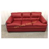 NEW SIMMONS RED LEATHER? SOFA