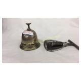 (1) Metal screw handle nut cracker. (1) Brass