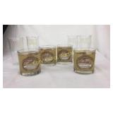 Set of (4) Currier & Ives glasses by “HOUZE”, 1