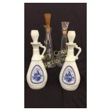 4 Glass decanters