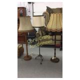 3 Old Floor Lamps