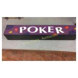 Retro Lighted Poker Sign 61 3/8"x 11"