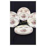 (6) Smith Phillips sectional plates, floral with
