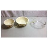 Kitchen Kraft Mixing bowls 6 3/8" 8 1/2" , Pyrex