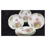 Set of (6) plates, Hand painted, Marked: J&C