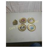 4 Copper pictures Bronze Ashtray LE Brabo