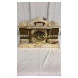 Ansonia 8 day marble Clock T/S bronze dial, some