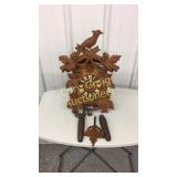 Cuckoo Clock 2 Weights Oak Case T/S Original