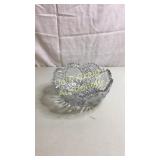 Very Large Cut Etched Crystal Bowl No Chips