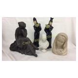 (2) figureines (Comedy and Tragedy), Bust of