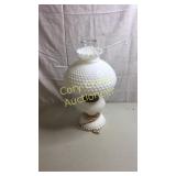 Vintage Milk Glass Oil Lamp with Moderne Lighting