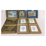 (3) Shawdow box dimensional pictures. (6) small