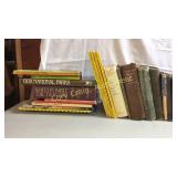 Assorted hardback and paperback books.