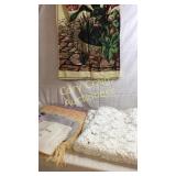 Assorted hand crafted  items, 2 pr. vintage