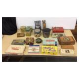 Vintage Cigar Boxes, Vintage Tobacco cans