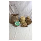 Clothes pins, rope, and heavy string