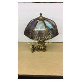 Multi Stain Glass Lamp With Brass Base