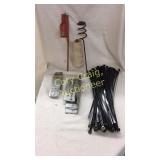 Rod holders, zip ties, string, brackets