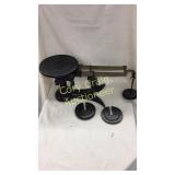 Old metal scale with weights