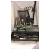 Assorted tools and enameled wash tub