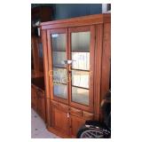 ANTIQUE Cherry Corner Cupboard 77 3/4" t x 50"w