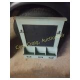 Chalk Board with Storage ( 1 Corner is Damaged)