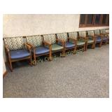 Set of (9) arm chairs, nice cond.