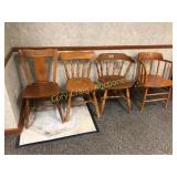 (4) wood chairs
