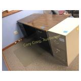 Metal office desk with drawers - file cabinet