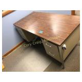 Metal office desk with drawers