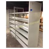 Metal shelving with adjustable shelves