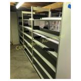 Metal shelving with adjustable shelves