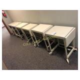 (6) metal typewriter tables