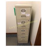 Metal 4 drawer file cabinet