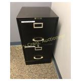 Metal 2 drawer file cabinet
