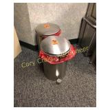 Stainless trash cans