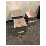 Stainless trash cans