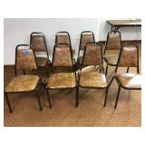 (8) stack chairs, nice cond.