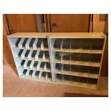 Matching pair of metal file/parts bins