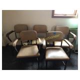(5) matching heavy duty arm chairs