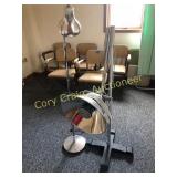Pair of medical floor model lamps