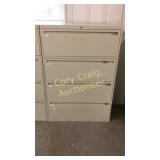 Lateral File Cabinet 4 Drawer NO KEY Very Nice