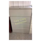 Lateral File Cabinet 4 Drawer NO Key Very Nice