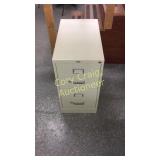 Hirsh 2 Drawer Metal File Cabinet Nice Cond.