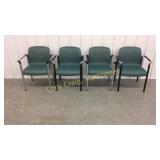 4 Stack Padded Arm Chairs Nice Cond.
